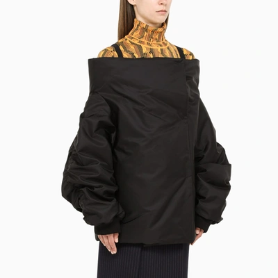 Shop Prada Black Re-nylon Quilted Jacket