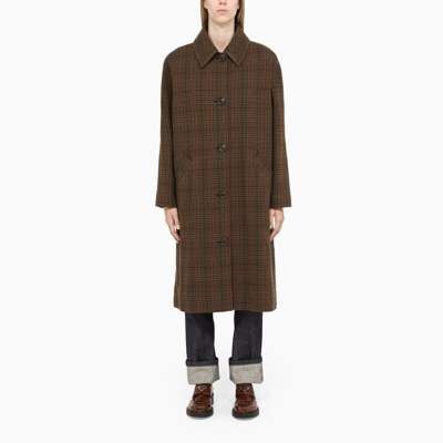 Shop Apc Brown Single-breasted Coat