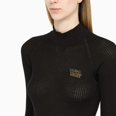 Shop Versace Black Turtleneck Pullover