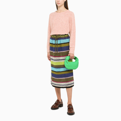 Samsoe & Samsoe Pink Wool Crewneck Sweater In Pink