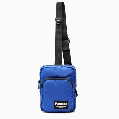 Shop Alexander Mcqueen Blue Cross-body Camera Case