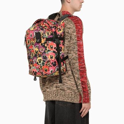 Shop Loewe Multicolour Floral-print Backpack In Black