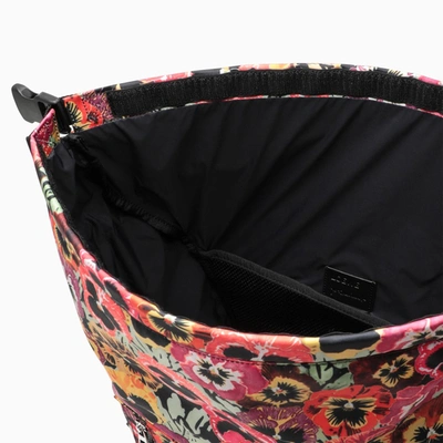 Shop Loewe Multicolour Floral-print Backpack In Black