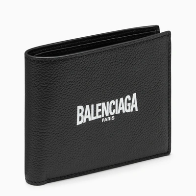Shop Balenciaga Black Cash Bi-fold Wallet