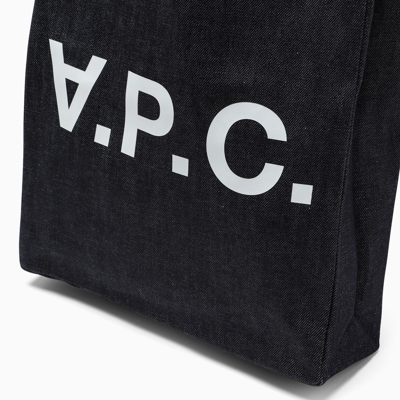 Shop Apc Blue Denim Laure Tote Bag