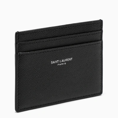 Shop Saint Laurent Black Leather Cardholder