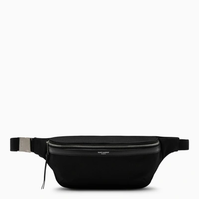 Shop Saint Laurent Black Canvas Classic Belt Bag