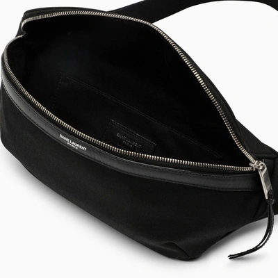 Shop Saint Laurent Black Canvas Classic Belt Bag