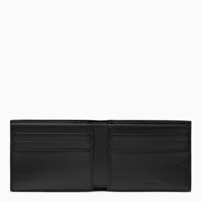 Shop Balenciaga Black Logo-plaque Bi-fold Wallet