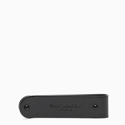 Shop Saint Laurent Black Matt Money Clip