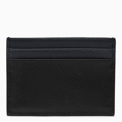 Shop Prada Black/blue Credit Card Holder