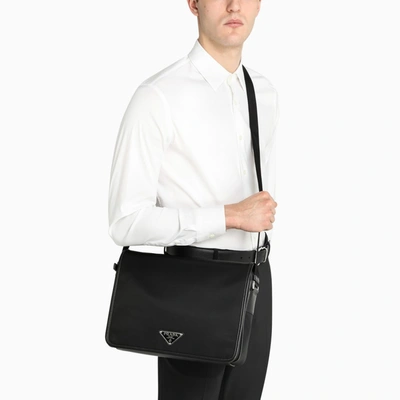 Shop Prada Black Nylon Medium Cross-body Bag