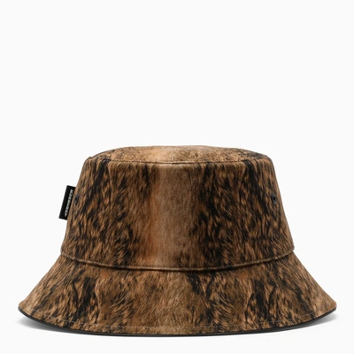 Shop Burberry Vintage Check Reversible Bucket Hat In Beige