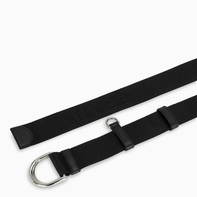 Shop Prada Black Belt With Mini Pouch