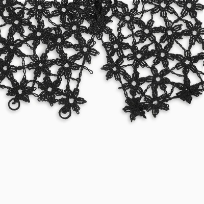 Shop Jil Sander Black Lace Choker