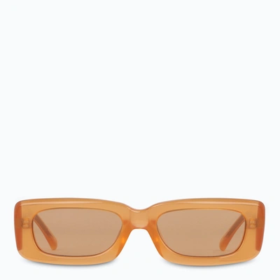 Shop Attico Orange Marfa Sunglasses