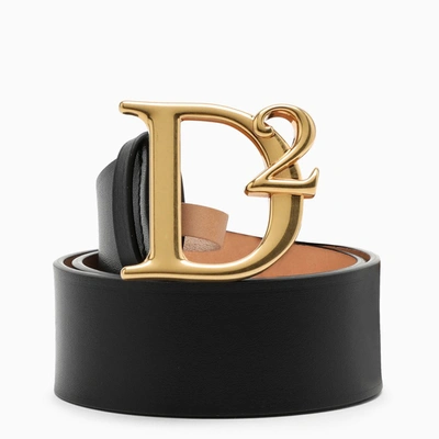 Shop Dsquared2 Black Logo-buckle Belt