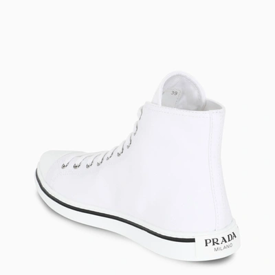 Shop Prada White Low-top Continuation Sneakers