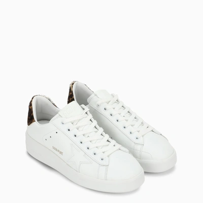 Shop Golden Goose White Animalier-ponyskin-detail Sneakers