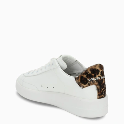 Shop Golden Goose White Animalier-ponyskin-detail Sneakers