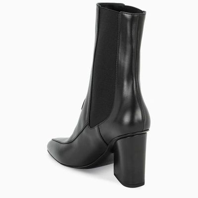 Shop Ferragamo Black Gancini Ankle Boots