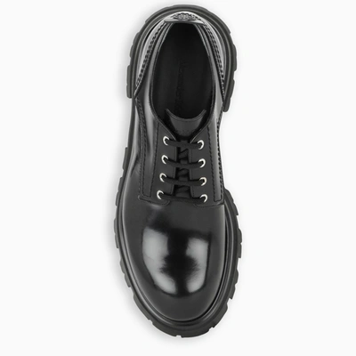 Shop Alexander Mcqueen Black Patent Leather Lace-up Shoes