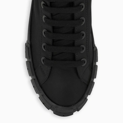 Prada Re-nylon Pouch Detail High-top Sneakers In Black