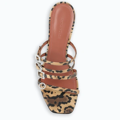 Shop Amina Muaddi Animalier Robyn High Sandals In Multicolor