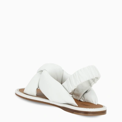 Shop Miu Miu White Knotted Sandals
