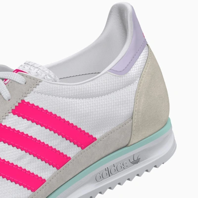 Shop Adidas Originals White/pink Sl 72 Sneakers