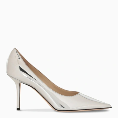 Shop Jimmy Choo Metallic Silver Love Pumps