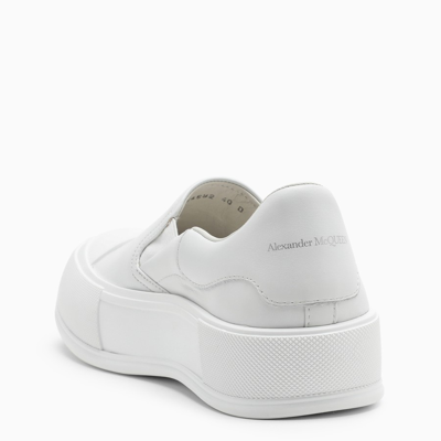 Shop Alexander Mcqueen White Deck Sneakers
