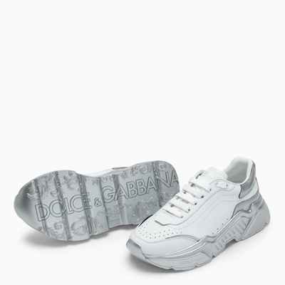 Shop Dolce & Gabbana White/silver Daymaster Sneakers