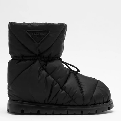 Shop Prada Black Quilted Nylon Boots