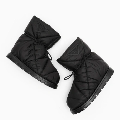 Shop Prada Black Quilted Nylon Boots