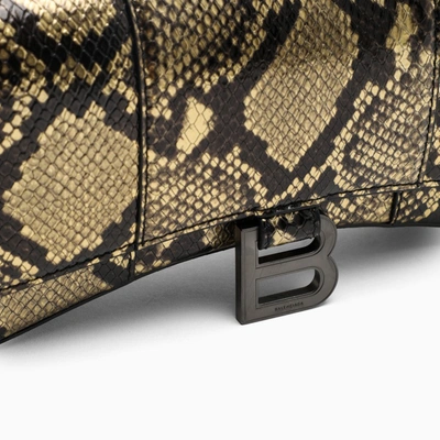 Balenciaga Phyton-print Hourglass Chain Wallet In Multicolor