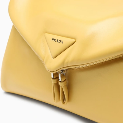 Shop Prada Yellow Leather Shoulder Bag