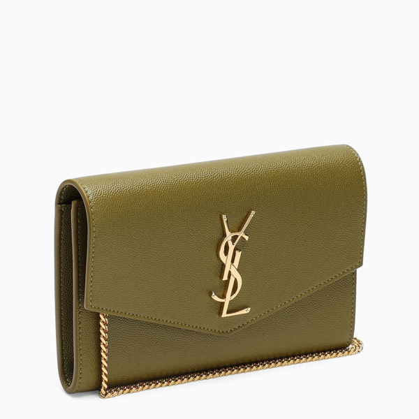 Saint Laurent Olive Green Uptown Chain Wallet In 2423 Olive Drab ModeSens