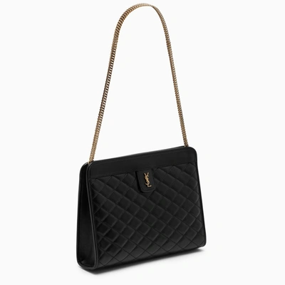 Shop Saint Laurent Black Victoire Shoulder Bag