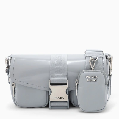 Shop Prada Grey Small Cross-body Bag In Light Blue