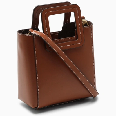 Staud Pink Shirley Mini Tote In Brown