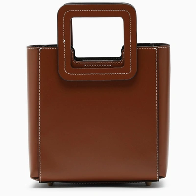 Staud Pink Shirley Mini Tote In Brown