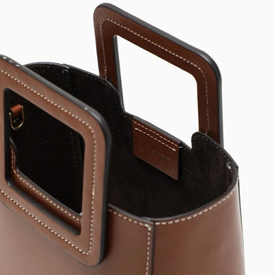 Staud Pink Shirley Mini Tote In Brown