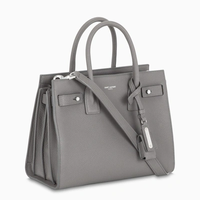 Shop Saint Laurent Grey Baby Sac De Jour Handbag