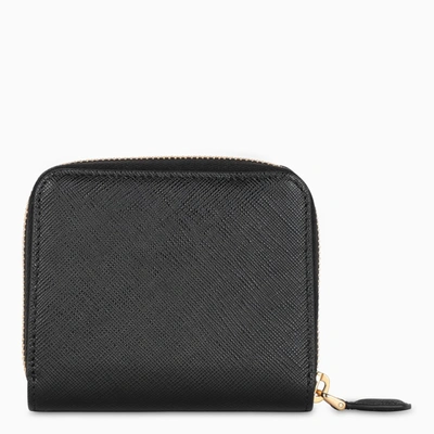 Shop Prada Black Zip-around Small Wallet