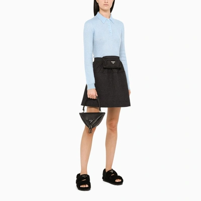 Shop Prada Black Triangular Mini Bag