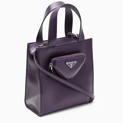 Shop Prada Purple Mini Shopping Bag