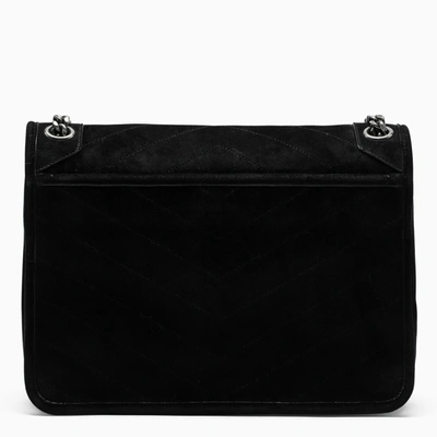 Shop Saint Laurent Medium Niki Bag In Black Suede
