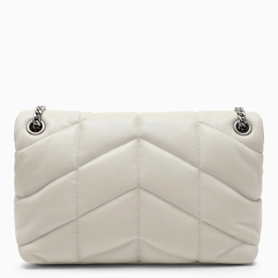 Shop Saint Laurent Cream Small Loulou Puffer Bag In White