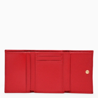 Shop Dolce & Gabbana Red Dauphine Leather Wallet
